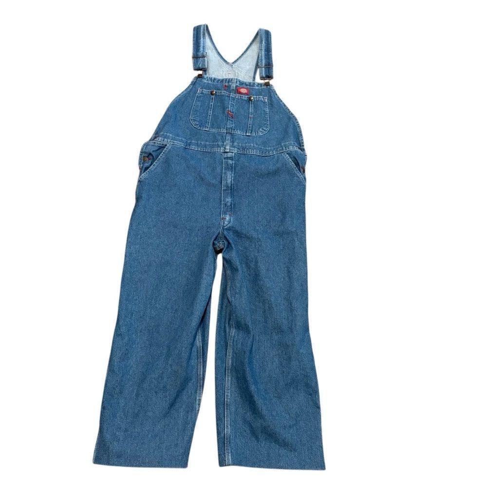 Dickies Stonewashed Indigo Bib Overalls. Size 38x30. Great Condition!